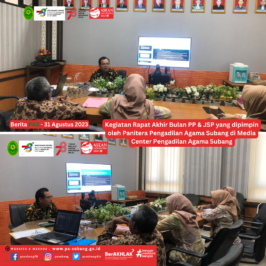 Rapat Akhir Bulan PP & JSP Pengadilan Agama Subang