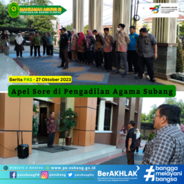 Apel Sore di Pengadilan Agama Subang