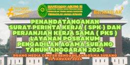 Penandatanganan SPK dan Perjanjian Kerja Sama (PKS)Layanan Pos Bantuan Hukum (Posbakum) TA 2024