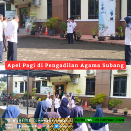 Panitera Pengadilan Agama Subang menjadi Pembina Apel Pagi
