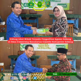 SIDANG ISBAT NIKAH TERPADU PENGADILAN AGAMA SUBANG