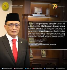 Pesan Yang Mulia 𝐊𝐞𝐭𝐮𝐚 𝐌𝐚𝐡𝐤𝐚𝐦𝐚𝐡 𝐀𝐠𝐮𝐧𝐠 di acara Refeleksi Kinerja Mahkamah Agung RI Tahun 2024