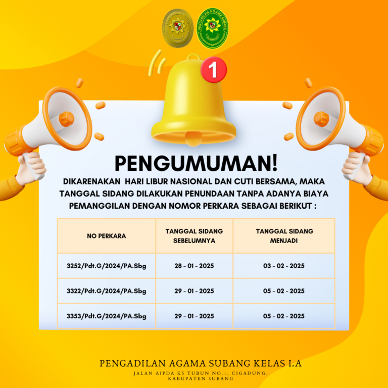𝙋𝙀𝙉𝙂𝙐𝙈𝙐𝙈𝘼𝙉 𝙋𝙀𝙉𝙐𝙉𝘿𝘼𝘼𝙉 𝙎𝙄𝘿𝘼𝙉𝙂 27 Januari 2025 dan 29 Januari 2025