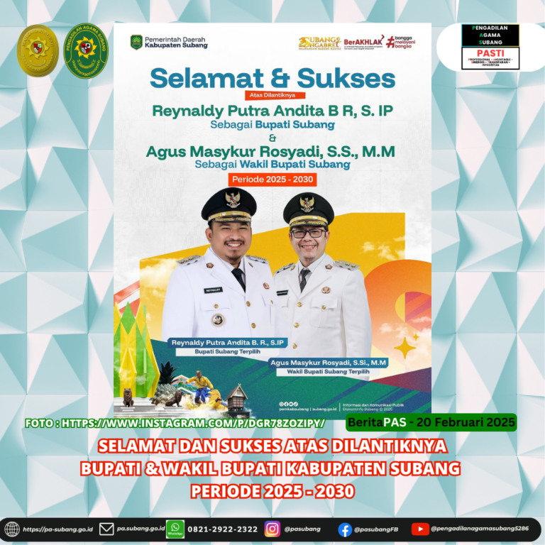 𝙎𝙚𝙡𝙖𝙢𝙖𝙩 𝙙𝙖𝙣 𝙎𝙪𝙠𝙨𝙚𝙨 𝙖𝙩𝙖𝙨 𝙙𝙞𝙡𝙖𝙣𝙩𝙞𝙠𝙣𝙮𝙖 𝘽𝙖𝙥𝙖𝙠 𝙍𝙚𝙮𝙣𝙖𝙡𝙙𝙮 𝙋𝙪𝙩𝙧𝙖 𝘼𝙣𝙙𝙞𝙩𝙖 𝘽 𝙍 , 𝙎.𝙄𝙋 𝙨𝙚𝙗𝙖𝙜𝙖𝙞 𝘽𝙪𝙥𝙖𝙩𝙞 𝙎𝙪𝙗𝙖𝙣𝙜 𝙙𝙖𝙣 𝘽𝙖𝙥𝙖𝙠 𝘼𝙜𝙪𝙨 𝙈𝙖𝙨𝙮𝙠𝙪𝙧 𝙍𝙤𝙨𝙮𝙖𝙙𝙞, 𝙎.𝙎., 𝙈.𝙈 𝙨𝙚𝙗𝙖𝙜𝙖𝙞 𝙒𝙖𝙠𝙞𝙡 𝘽𝙪𝙥𝙖𝙩𝙞 𝙎𝙪𝙗𝙖𝙣𝙜 𝙋𝙚𝙧𝙞𝙤𝙙𝙚 2025-2030