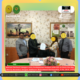 Mediasi berhasil dengan Akta Perdamaian Perkara 630/Pdt.G/2025/PA.Sbg. (Harta Bersama) Dengan mediator non-Hakim Muhammad Burhanudin, S.Sy.,M.H.,CPM