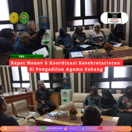 Kegiatan Monitoring dan Evaluasi (Monev) Kesekretariatan