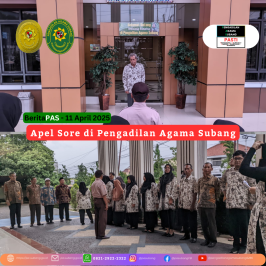 Apel Sore di Pengadilan Agama Subang