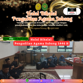 Pengadilan Agama Subang menggelar acara Halal Bihalal
