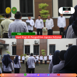 Apel Pagi di Pengadilan Agama Subang
