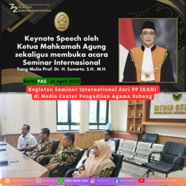 Kegiatan Seminar International dari PP IKAHI di Media Canter Pengadilan Agama Subang