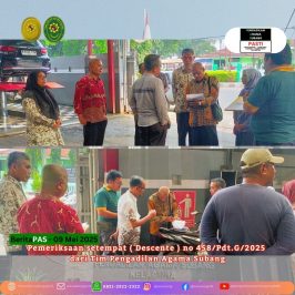 Pemeriksaan setempat ( Descente ) no 458/Pdt.G/2025 dari Tim Pengadilan Agama Subang