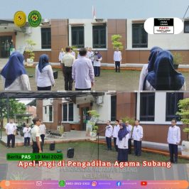 Apel Pagi di Pengadilan Agama Subang