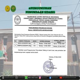 #PENGUMUMAN PENUNDAAN SIDANG