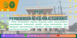 PPID ( Pejabat Pengelola Informasi dan Dokumentasi ) PENGADILAN AGAMA SUBANG