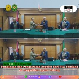 Pembinaan dan Pengawasan Reguler dari PTA Bandung