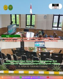 Pemeriksaan Saksi Secar daring dari Pengadilan Agama Menado di Media Center Pengadilan Agama Subang