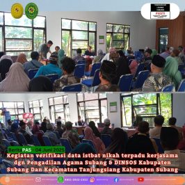 BeritaPAS – 04 Juni 2025 Kegiatan verifikasi data istbat nikah terpadu kerjasama dgn Pengadilan Agama Subang & DINSOS Kabupaten Subang Dan Kecamatan Tanjungsiang