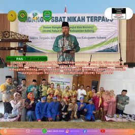 Pengadilan Agama Subang bersama Kementerian Sosial RI, Dinas Sosial Kabupaten Subang, Kementerian Agama Kabupaten Subang, dan Dinas Dukcapil Kabupaten Subang melaksanakan Sidang Itsbat Nikah Terpadu dalam rangka memperingati Hari Lanjut Usia Nasional (HLUN) Tahun 2025