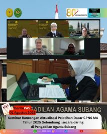 BeritaPAS – 📚 Seminar Rancangan Aktualisasi Pelatihan Dasar CPNS Mahkamah Agung RI Tahun 2025 – Gelombang I