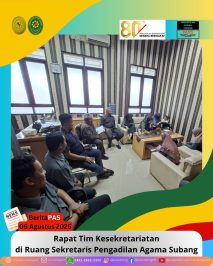 BeritaPAS – 📋 Rapat Tim KesekretariatanPengadilan Agama Subang
