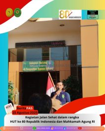 BeritaPAS – 15 Agustus 2025 Kegiatan Jalan Sehat dalam rangka HUT ke 80 Republik Indonesia dan Mahkamah Agung RI