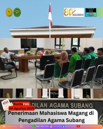 BeritaPAS 🎓 Penerimaan Mahasiswa Magang di Pengadilan Agama Subang