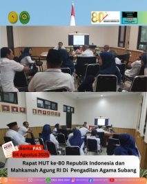 BeritaPAS 📌 Rapat Persiapan Hari Ulang Tahun ke-80 Republik Indonesia 🇮🇩 dan Mahkamah Agung Republik Indonesia