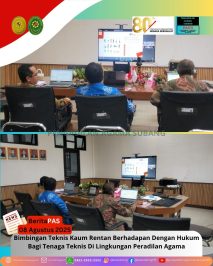 BeritaPAS – Bimbingan Teknis Kaum Rentan Berhadapan Dengan Hukum Bagi Tenaga Teknis Di Lingkungan Peradilan Agama.