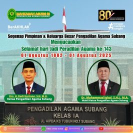 Selamat Hari Jadi Peradilan Agama ke-143
