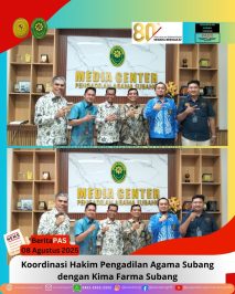 BeritaPAS – Koordinasi Hakim Pengadilan Agama Subang dengan Kima Farma Subang