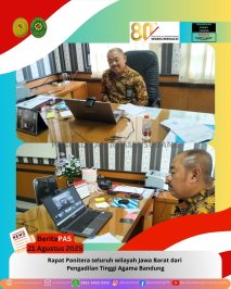 BeritaPAS – 21 Agustus 2025 Panitera Pengadilan Agama Subang mengikuti Rapat Panitera seluruh wilayah Jawa Barat dari Pengadilan Tinggi Agama Bandung