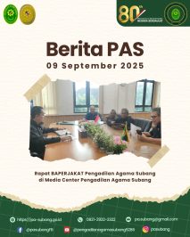 Rapat BAPERJAKAT Pengadilan Agama Subang di Media Center Pengadilan Agama Subang