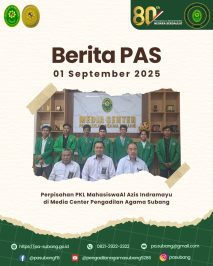 📌 Perpisahan PKL Mahasiswa Al Azis Indramayu di PA Subang