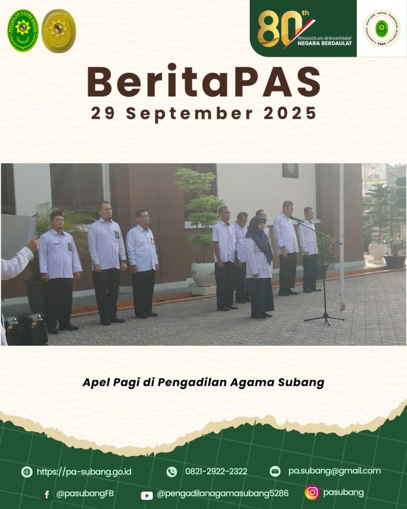 Apel Pagi Senin di Pengadilan Agama Subang