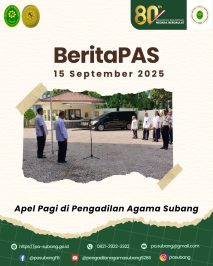BeritaPAS – Apel Pagi di Pengadilan Agama Subang