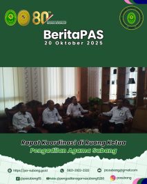 Rapat Koordinasi di Ruang Ketua Pengadilan Agama Subang