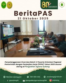 Badan Strategi Kebijakan dan Pendidikan dan Pelatihan Hukum dan Peradilan (BSDK Kumdil) menyelenggarakan Overview bagi Pegawai Pemerintah dengan Perjanjian Kerja (PPPK) Tahun 2025