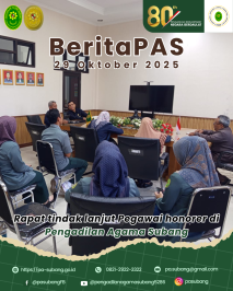 Rapat tindak lanjut Pegawai honorer di Pengadilan Agama Subang
