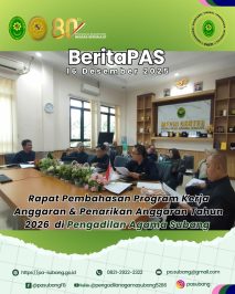 Rapat Pembahasan Program Kerja Anggaran & Penarikan Anggaran Tahun 2026 di Pengadilan Agama Subang