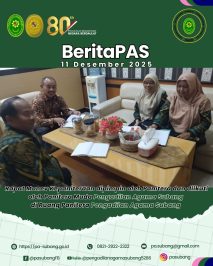 Rapat Monev Kepaniteraan dipimpin oleh Panitera dan diikuti oleh Panitera Muda Pengadilan Agama Subang di Ruang Panitera Pengadilan Agama Subang