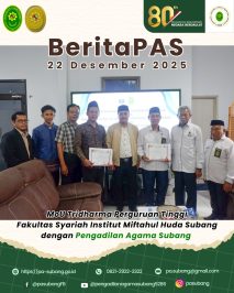 MoU Tridharma Perguruan Tinggi Fakultas Syariah Institut Miftahul Huda Subang dengan Pengadilan Agama Subang