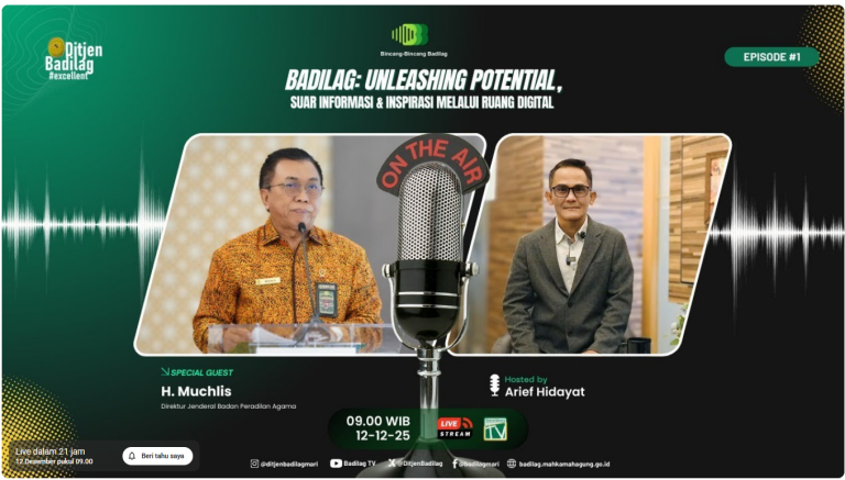 🔴 LIVE: TRANSFORMASI DIGITAL DITJEN BADILAG MA RI Saksikan momen bersejarah peluncuran inovasi digital terbaru dari Direktorat Jenderal Badan Peradilan Agama Mahkamah Agung RI.