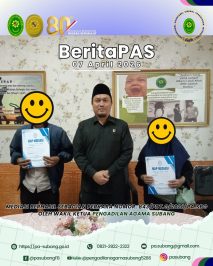 Mediasi Berhasil Sebagian Perkara Nomor: 843/Pdt.G/2026/PA.Sbg oleh Wakil Ketua Pengadilan Agama Subang