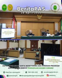 Rapat Sosialisasi Serta Monitoring dan Evaluasi Program Kerja Tahun 2026di Pengadilan Agama Subang