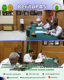 Rapat Tindak Lanjut Hasil Pengawasan Dan Pembinaan Pengadilan Tinggi Agama Bandung Serta Rapat Tinjauan Manajemen Di Pengadilan Agama Subang