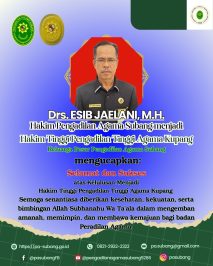 Hakim Pengadilan Agama Subang Drs. ESIB JAELANI, M.H. menjadi Hakim Tinggi Pengadilan Tinggi Agama Kupang