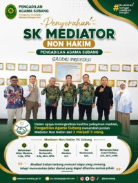 Pengadilan Agama Subang Tambah Jumlah Mediator Non Hakim untuk Tingkatkan Kualitas Layanan Mediasi