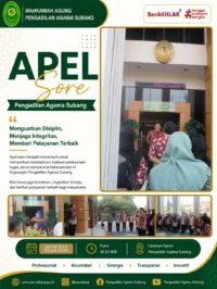 Pengadilan Agama Subang Laksanakan Apel Sore, Perkuat Disiplin dan Komitmen Pelayanan