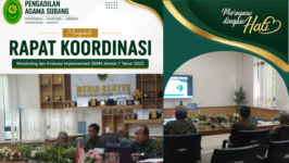 Rapat Koordinasi Implementasi SEMA Nomor 1 Tahun 2023 Bersama Ditjen Badilag dan PT Pos Indonesia
